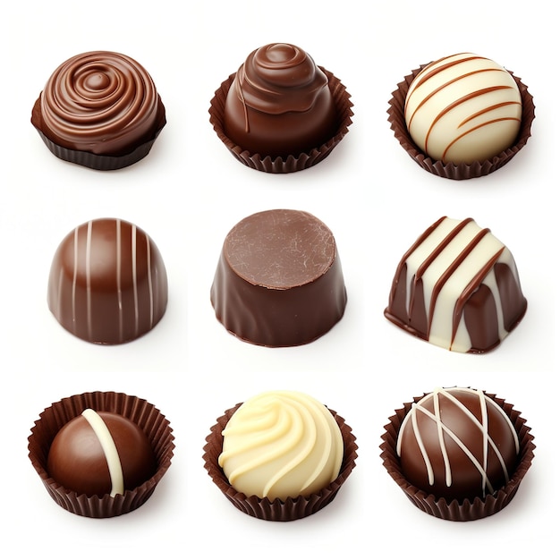 An assortment of delicious chocolates