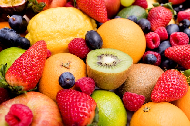 Assortment of delicious fresh fruit