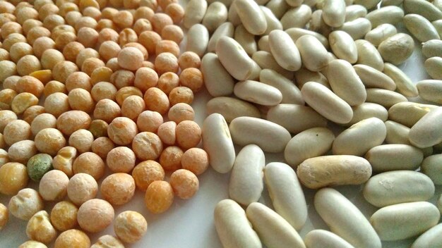 Assortment of dried peas and white beans