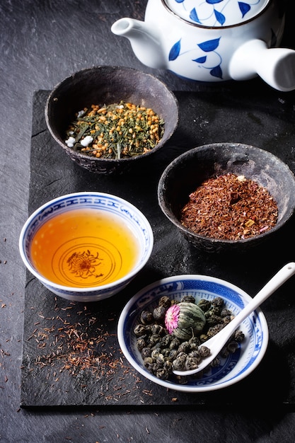 Assortment of dry tea