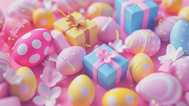 Assortment of Easter Eggs and Gifts