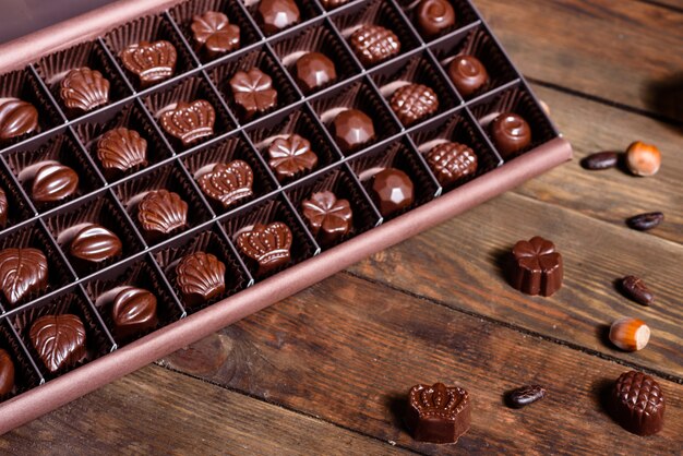 Assortment of fine chocolate candies