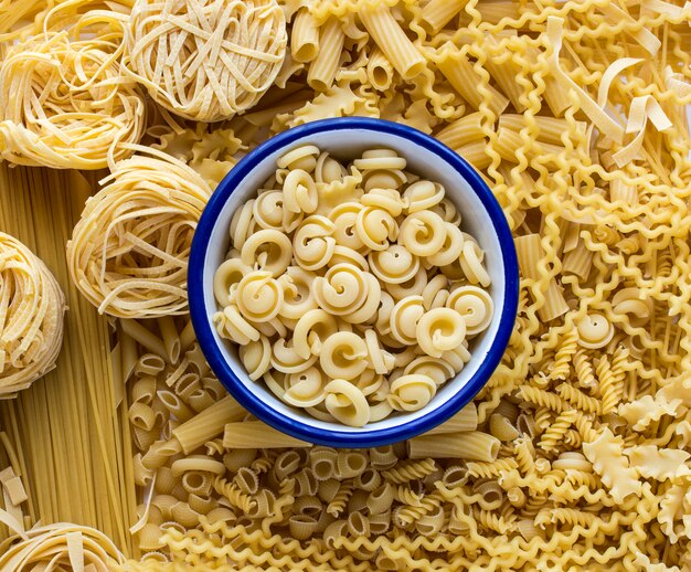 Assortment of fresh Italian pasta	