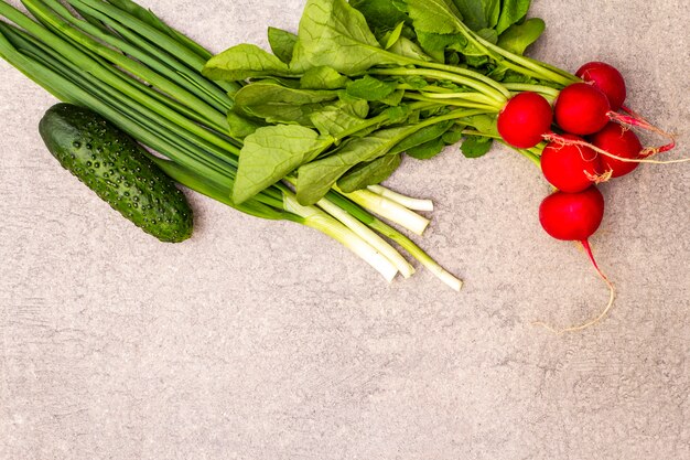 Assortment of fresh organic vegetables