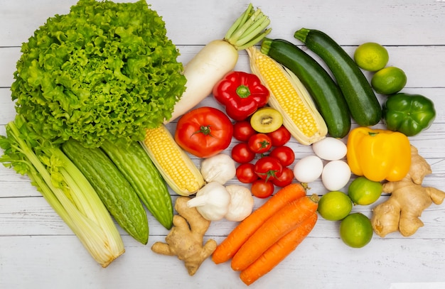 An assortment of fresh vegetables on the table