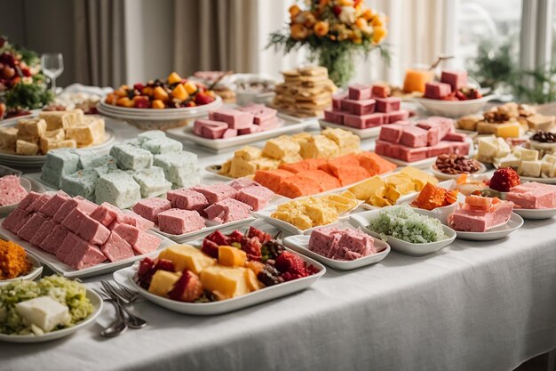 Assortment of frozen food on the table