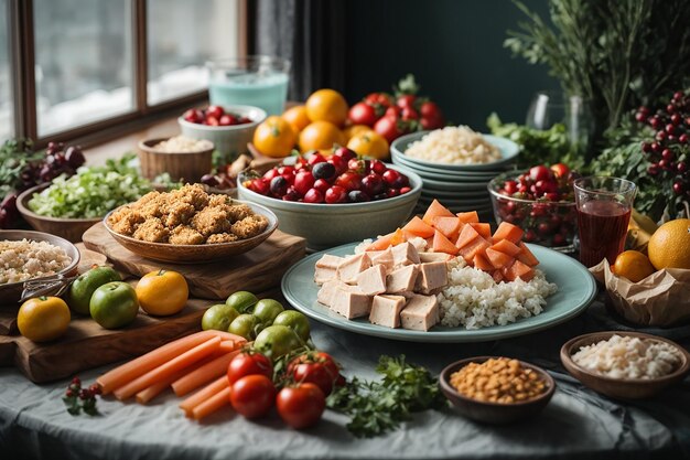 assortment of frozen food on the table