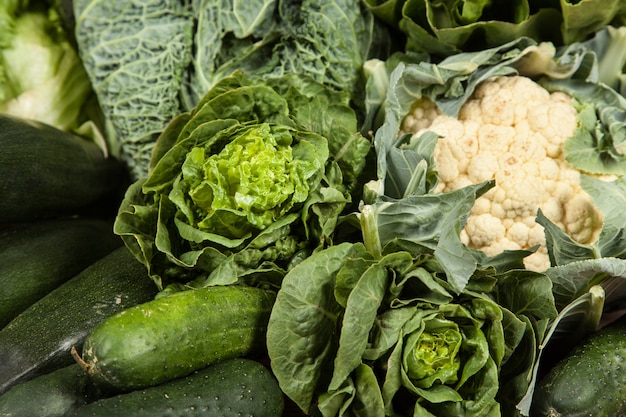 Assortment of green vegetables