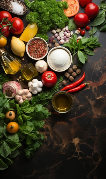 Foto assortimento di alimenti sani per un'alimentazione pulita uhd wallpaper