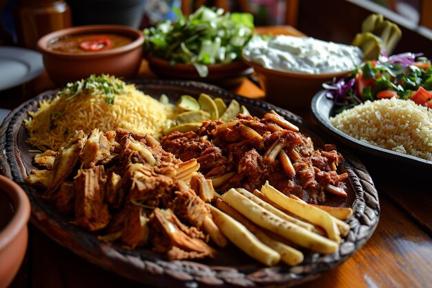 Assortment of mexican food