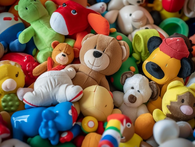 Фото Асортимент красочных игрушек