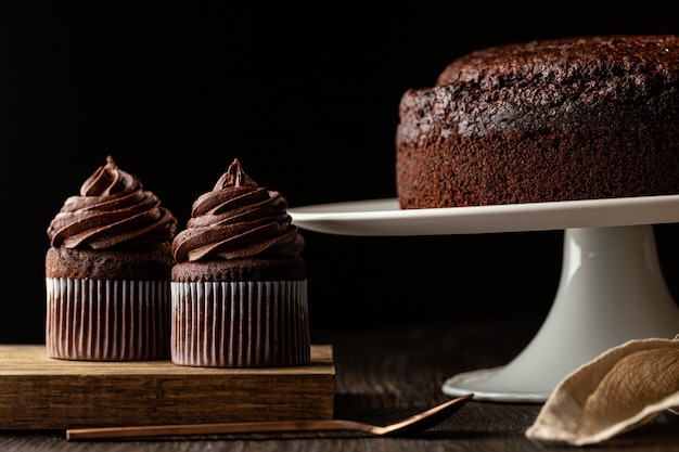 写真 美味しいチョコレートケーキの盛り合わせ