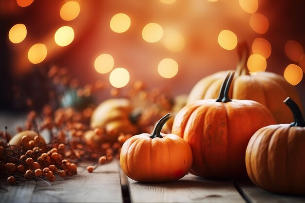 Assortment of pumpkin and autumn leaves autumn harvest concept Happy Thanksgiving pumpkin