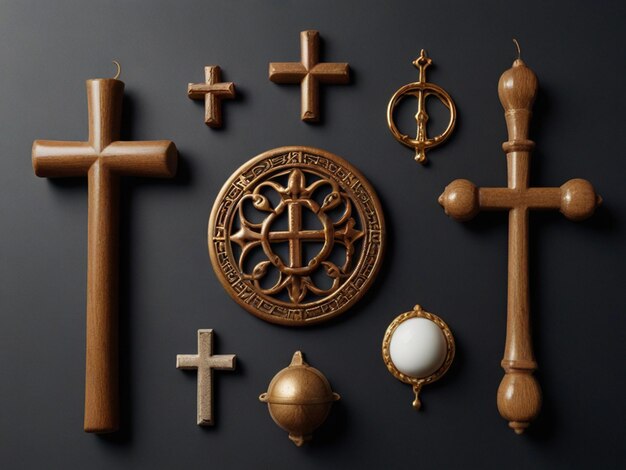 Photo assortment of religious symbols