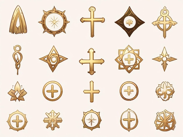 Photo assortment of religious symbols