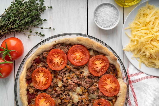 Foto assortimento di cibi e ingredienti gustosi