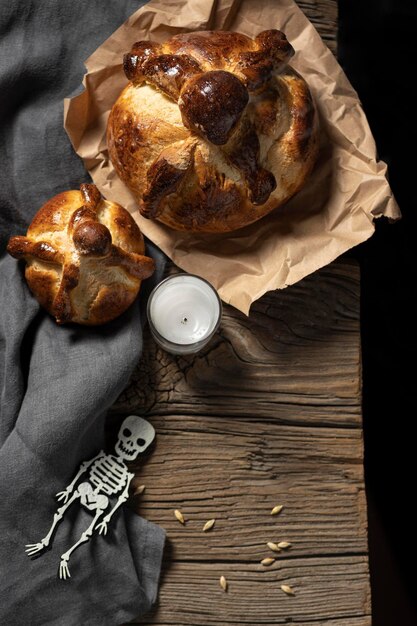 Assortment of traditional bread of dead