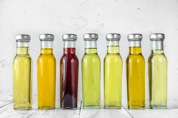 Photo assortment of vegetable oils