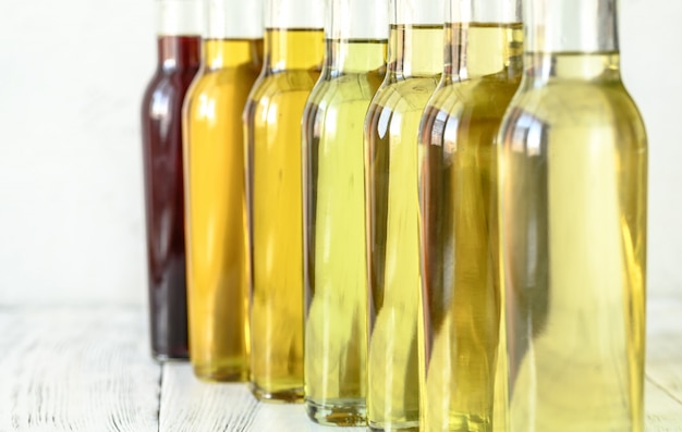 Photo assortment of vegetable oils