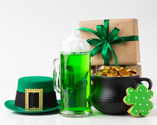 Assortment with st patrick day arrangement