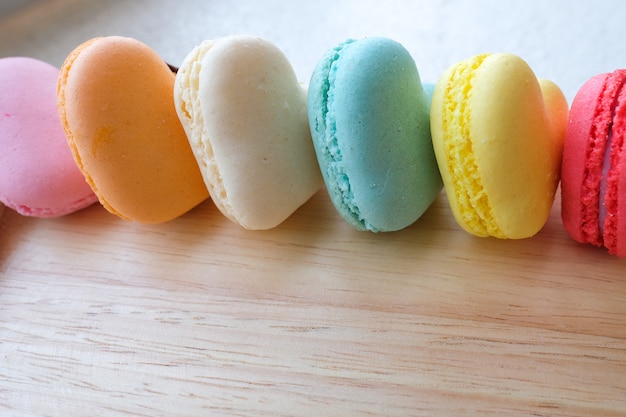 Assortments of colorful macaroons