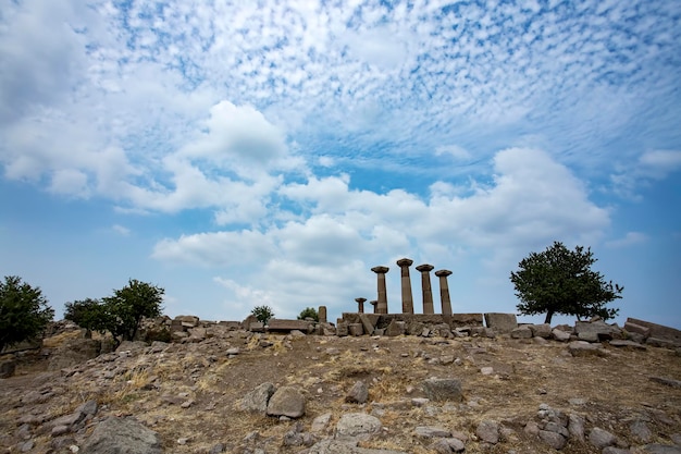 アソス、古代都市の遺跡、ベフラムカレ、トルコ