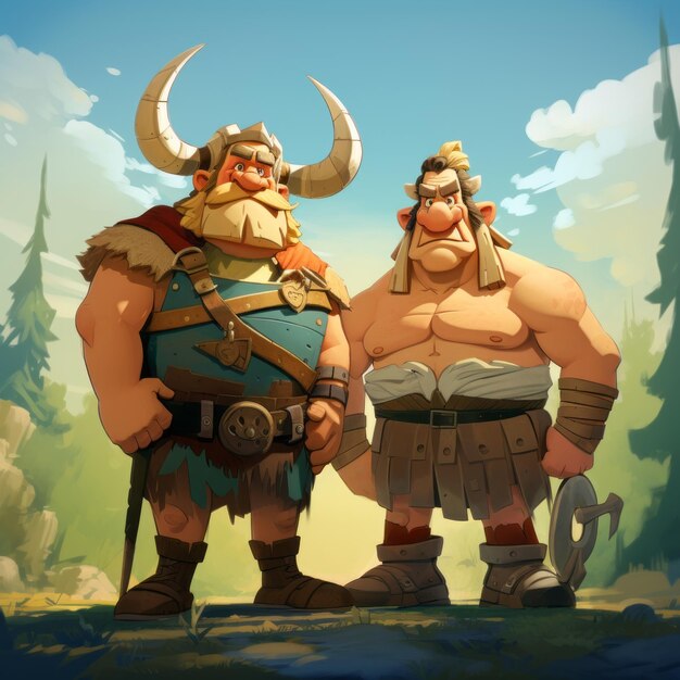 Photo asterix and obelix an epic adventure in the timeless charm of walt disney