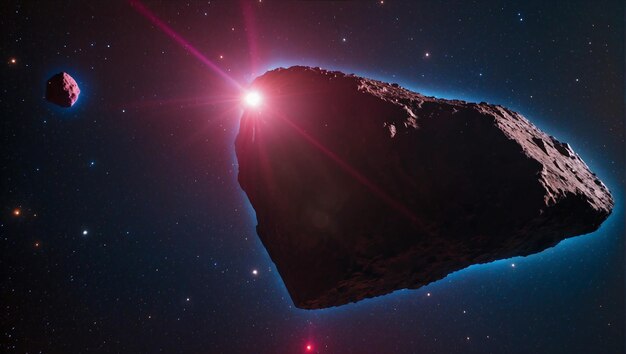 Астероид попал в лазерный луч