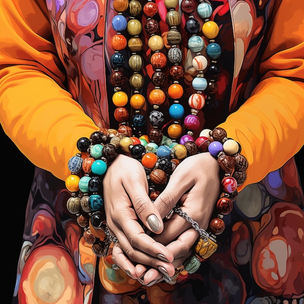 Astonishing Wallpaper Beads of Belief Hands holding prayer beads from various cultures