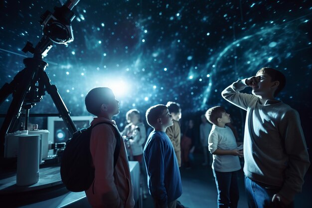 Astounding Experience Children Witness Cosmic Wonders in Novosibirsk Planetarium