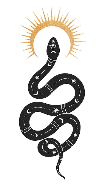 Astral slang png spirituele illustratie doorzichtige achtergrond