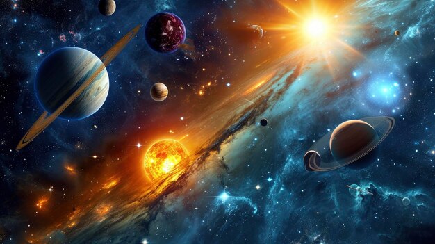 惑星とコピースペースの占星術の背景