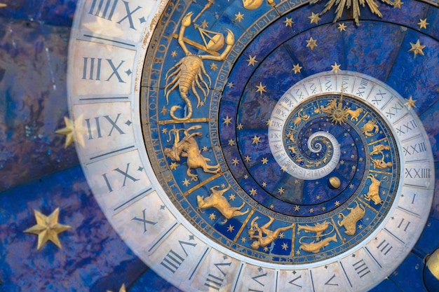 Astrology and alchemy sign background illustration blue