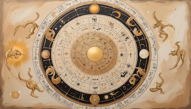 Astrology horoscope circle