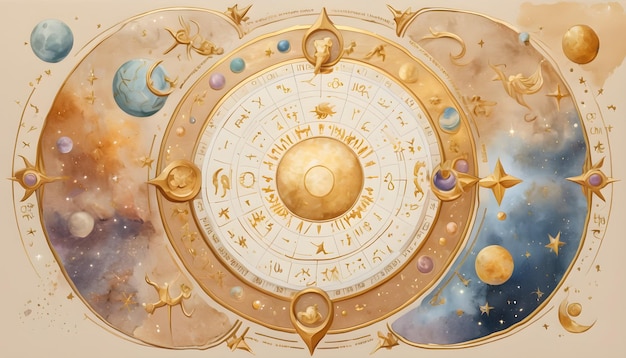 Astrology horoscope circle