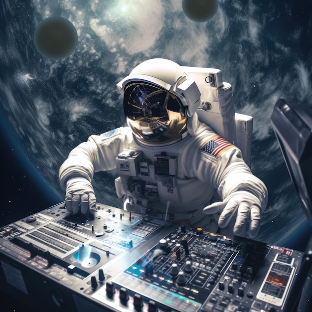 astronaut als DJ