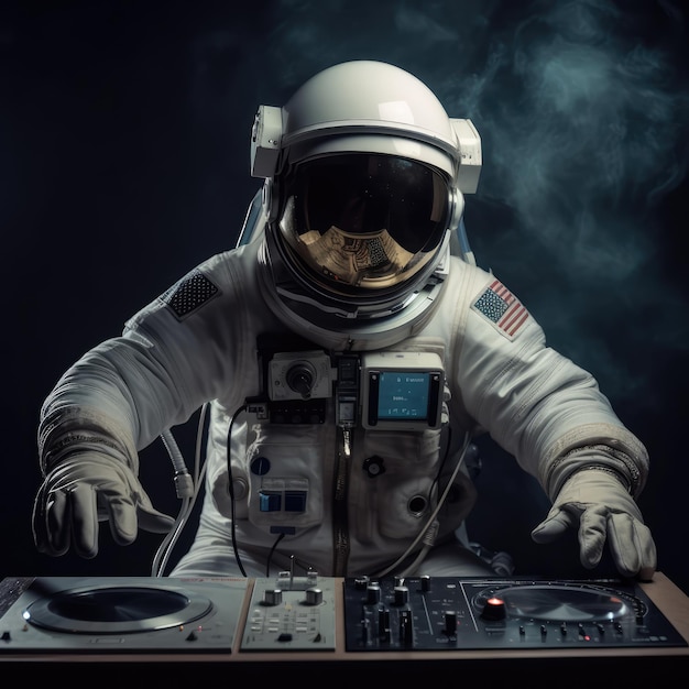 astronaut as a DJ