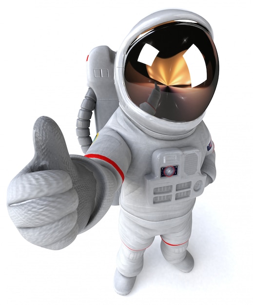 Photo astronaut cartoon cartoon