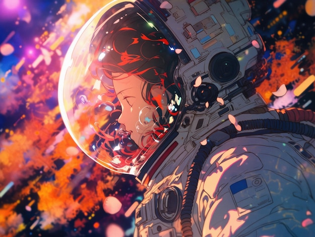 Astronaut cinematic portrait cosmic concept