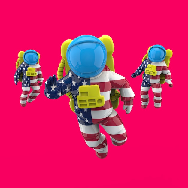 Photo astronaut concept - 3d illustration