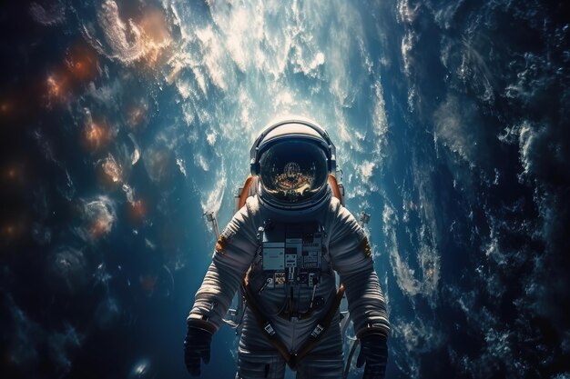 Фото Астронавт исследует глубины космоса