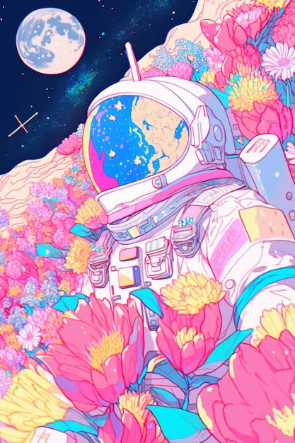 Where the black is behind the astronauts head can someone photoshop like a  trippy background to it Friend loves my wallpaper but he wants a trippy  background  riphonewallpapers