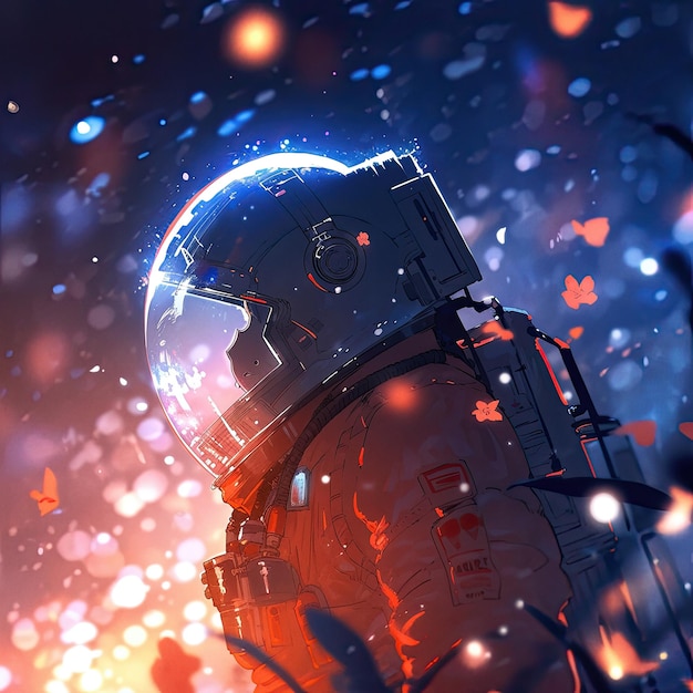 Astronaut filmisch portret kosmisch concept