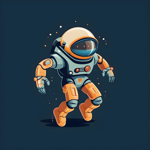 Astronaut floating in cosmic space