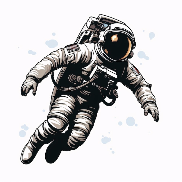 an astronaut floating in space