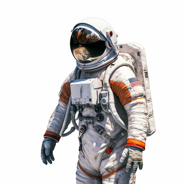 astronaut geïsoleerd op witte achtergrond