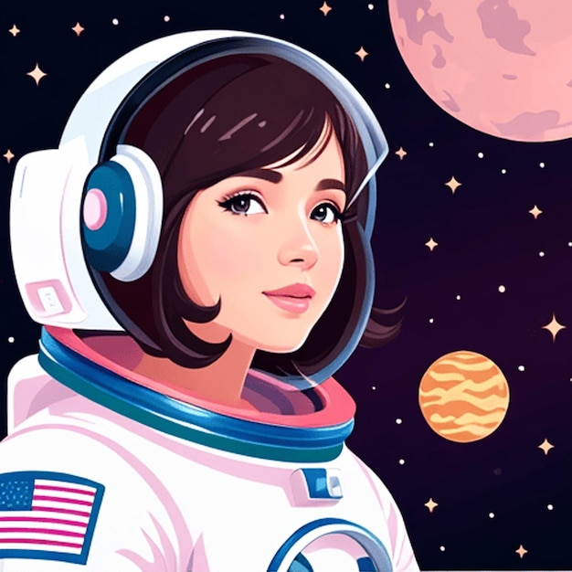 Photo astronaut girl