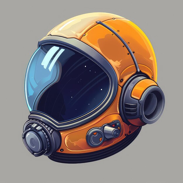 Astronaut Helmet Vector Illustration