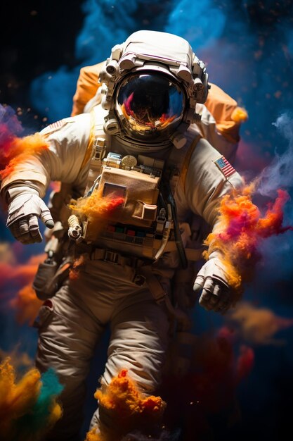 astronaut illustratie HD 8K behang Stock Fotografisch beeld