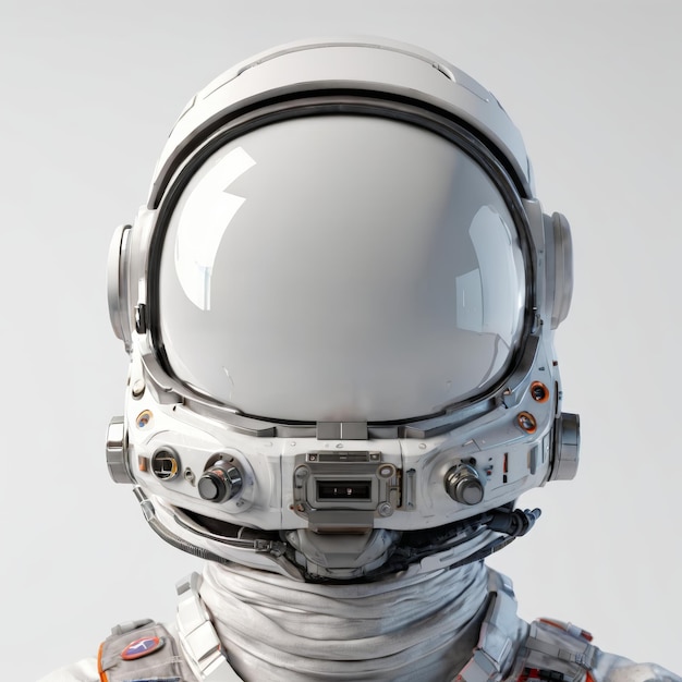 Foto astronaut in ruimtepak met helm aan